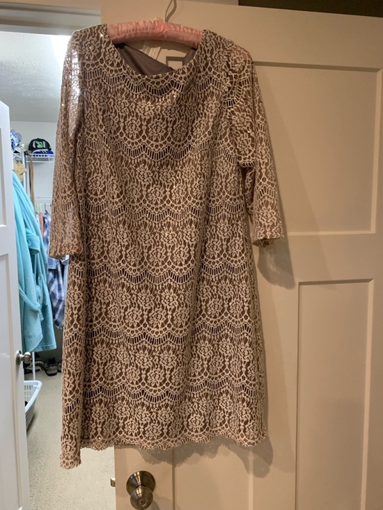 Jessica Dresses & Skirts - Jessica H Lace Dress in Tan and Cream